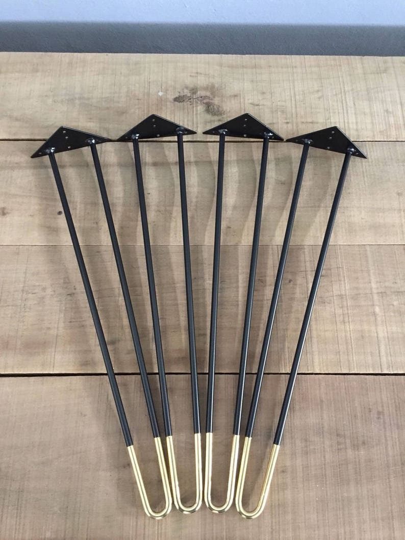 Modern Brass Steel Hairpin Legs Set 28 Hairpin Table Etsy