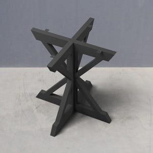 Industrial Round Table Base – KABIL 28&#39;&#39;H x 35&#39;&#39; Wide | Custom Metal Dining Base | Since 2013 – Balasagun Quality for Glass and Marble Table