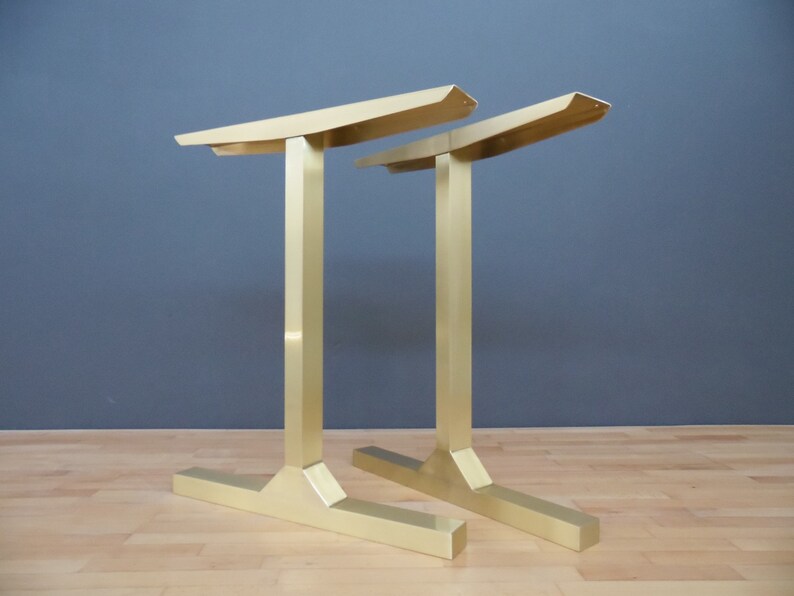 Modern Vintage Custom Brass Table Legs 28 BESIK Gold Etsy