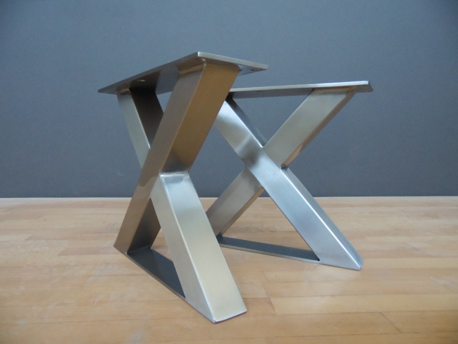 Steel X Shaped Bench Legs 16 Xframe Stainless Table Etsy Australia