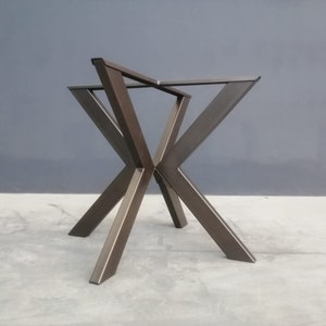 Metal Table Base Kitchen Table Base ''STURDY '' TUG Dining Table Legs For Round Heavy Table Tops Free Shipping Dark Bronze color