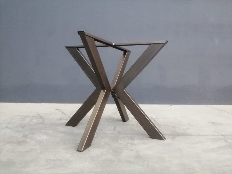Metal Table Base Kitchen Table Base ''STURDY '' TUG Dining Table Legs For Round Heavy Table Tops Free Shipping Dark Bronze color