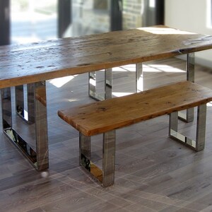 Set of 2 X-frame steel bench legs, 16 inches high, modern industrial design, handcrafted for coffee tables or bench seating