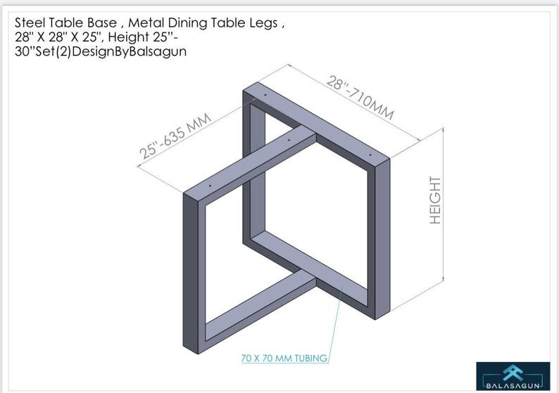 Stainless Steel Table Legs , Metal Dining Table Legs , H 28