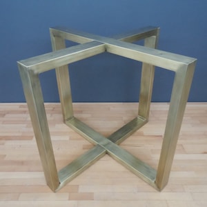 Gold Table Legs For Round Glass,Marble and Wood Tops / 28" H 42” R / Brass Round Table Base
