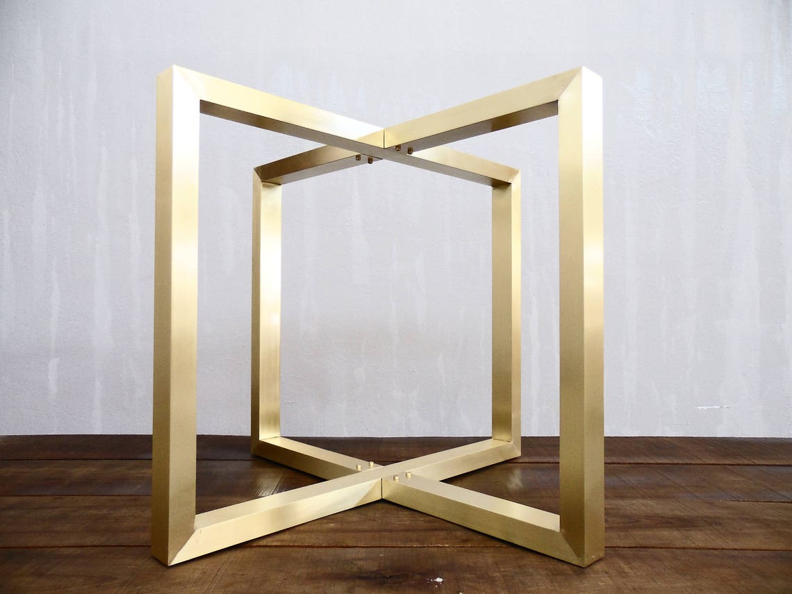 Gold Table Legs Round Brass Table Legs for Glass Marble Etsy
