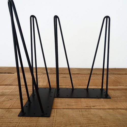 Metal Table Legs 16 Twin Hairpin Bench Legs Height Etsy