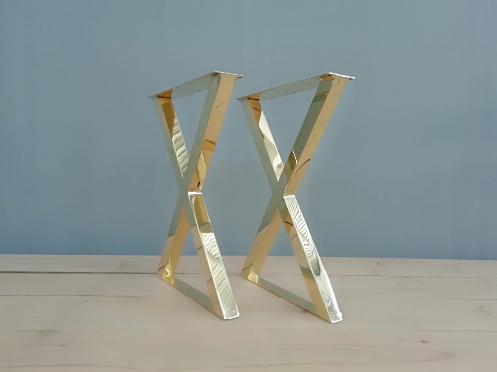 Modern Dining Table X Brass Table Legs 28 H X Etsy
