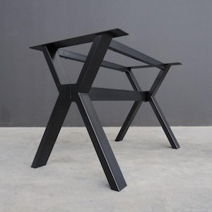 Metal Dining Table Base, Mod Steel Table Legs (28&quot; H x 24&quot; W x 52&quot; L)