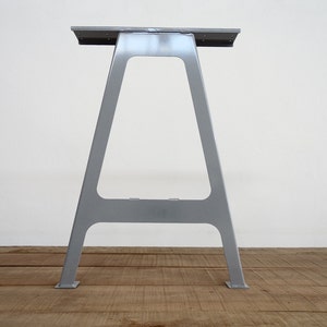 Flat Steel Bar Table Legs , Bar Height A-Frame Table Legs, Height 36" - 40" Set(2) Grey