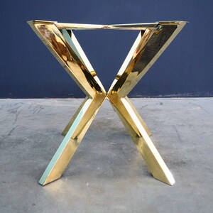 Brass Dining Table Base |Contemporary Dining Table Legs For Glass,Marble and Wood |28” H x 24” W x 52” L | Design By BALASAGUN