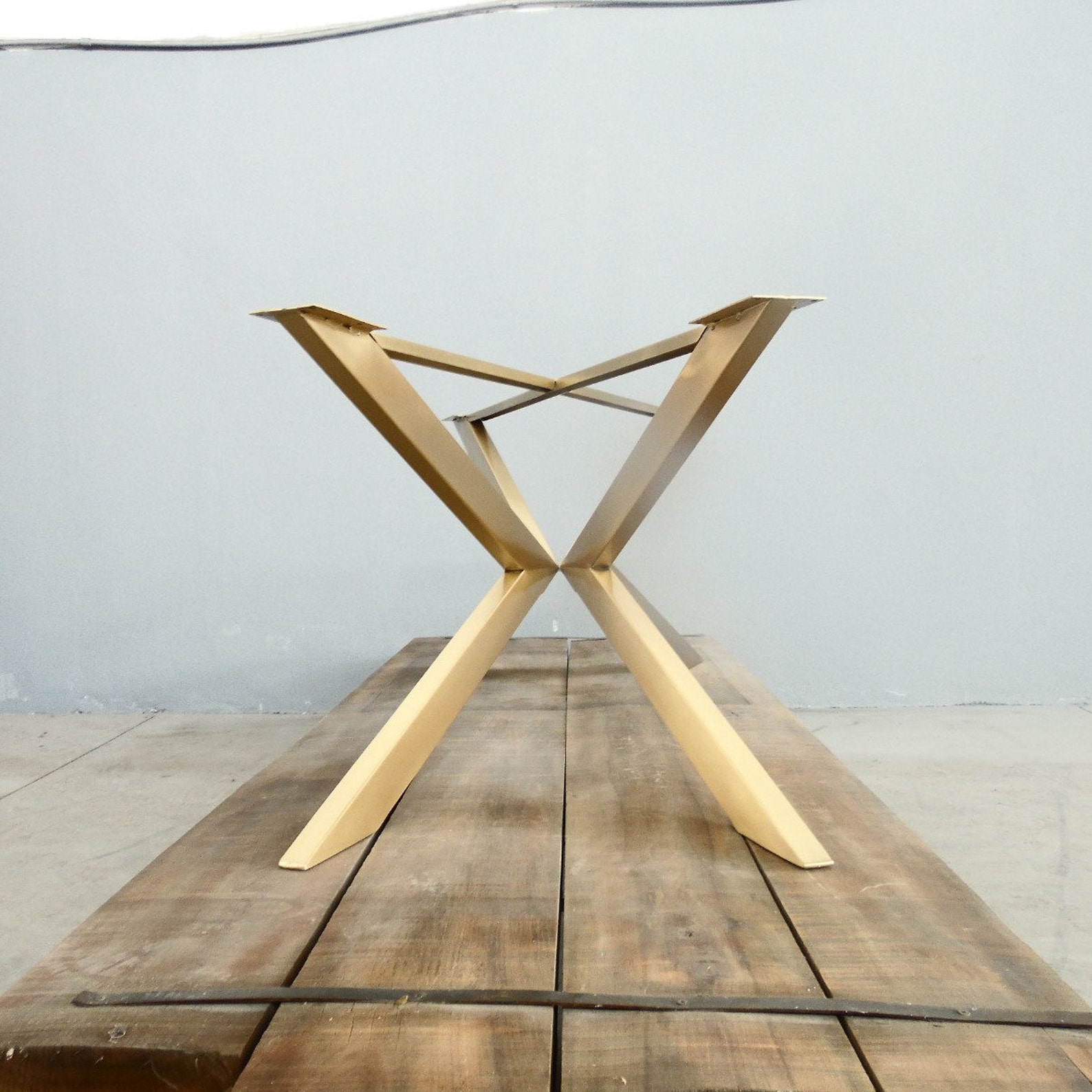 стеклянное подстолье для деревянного стола