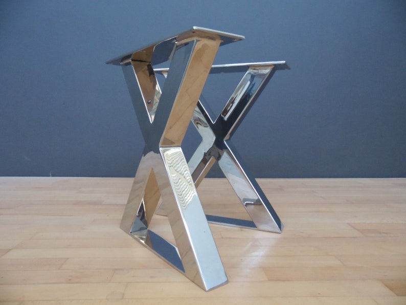 Steel X Shaped Bench Legs 16 Xframe Stainless Table Etsy