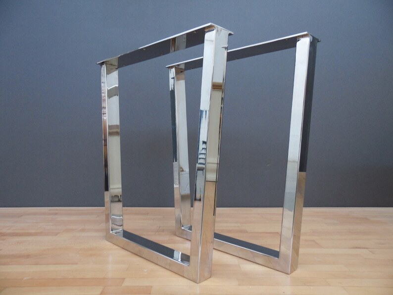 Modern Stainless Steel Dining Table Legs 28'' Etsy