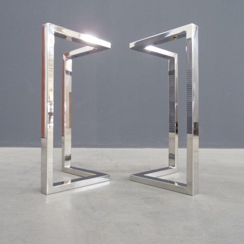 Stainless Steel Legs Dining 28 X 20 Bracket Stainless Steel Legs Dining 28 X 20, Counter Height Table Base Only