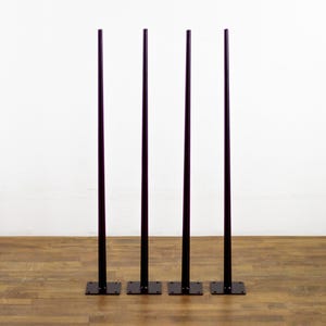 Tapered Metal Table Legs 28”, BITLIS Set of 4, Custom Steel Furniture Legs, Adjustable 26”–30”, Mid-Century Modern Look, Balasagun Made