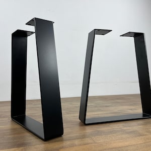 Metal Bench Legs , 16&quot; Flat Steel Legs, Coffee Table Legs , Height 12&quot; - 18&quot; Set(2) - Design By Balasagun