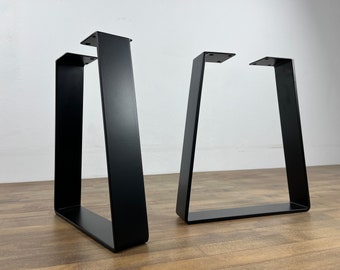 Metal Bench Legs , 16" Flat Steel Legs, Coffee Table Legs , Height 12" - 18" Set(2) - Design By Balasagun