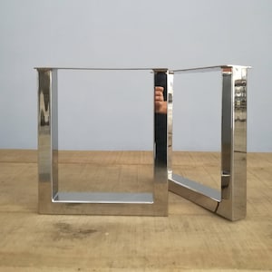 16” Steel Bench Legs, X-Frame Coffee Table Legs, Modern Industrial Style, Customizable Metal Legs – Set of 2, Made to Order