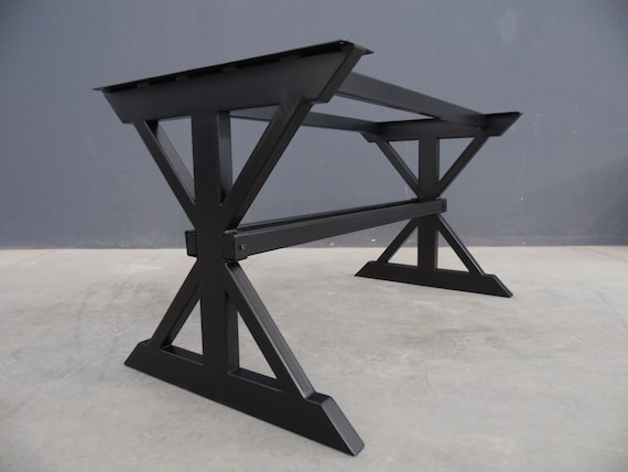  GWH Patas de metal negro para mesa auxiliar, patas de metal  industriales de 28 x 17.7 pulgadas para mesa auxiliar, patas de mesa  auxiliar resistentes : Herramientas y Mejoras del Hogar