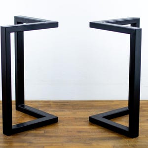 Table Legs ,28&quot; Steel Dining Table Legs, 28&quot; Wide Base , Height 26&quot; - 30” Set(2)