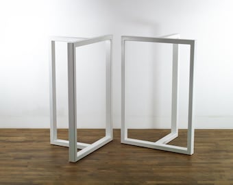 Metal Bar Table Legs, Bar Height Table Trestles for Heavy Tabletops, Height 36-40”, Set of 2