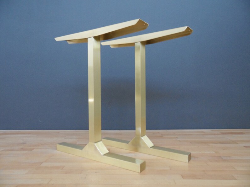 Modern Vintage Custom Brass Table Legs 28 BESIK Gold Etsy