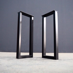 Metal Table Legs, 28&quot; Steel Desk Frame Table Legs, Base 20”, Height 26” To 30” Set(2)