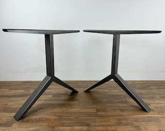 Metal Dining Table Legs | 28" H x 24" W Steel Table Legs | Height 26"-30" | CATAL By BALASAGUN