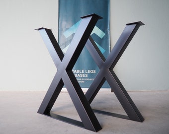 Heavy-Duty X-Frame Metal Table Legs – 28"Height, 24" Base Width – Modern Industrial Style – Set of 2 - KOCAX by Balasagun