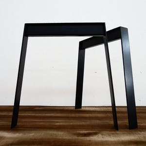 Modern Metal Dining Table Legs ,28&quot; Flat Steel-B Table Legs, Set(2)
