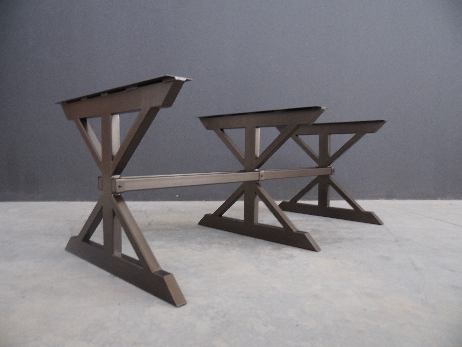 Metal Trestle Dining Table Base 28 H x 35 W x Etsy