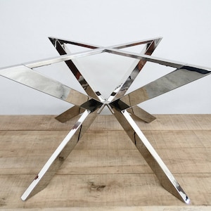 Stainless Steel Dining Table Base, 28&quot; H x 35&quot; R -TUG - Round Table Base| Design By Balasagun