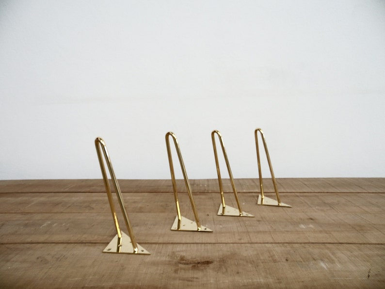 16 Brass Coffee Hairpin Table Legs Height 12 to Etsy
