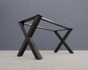 Metal X-Frame Table Base – 35" Height – Heavy Duty Metal Table Legs – Customizable for Dining, Counter & Kitchen Tables - KOCA by Balasagun