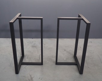 Patas de mesa metálicas T-Look de altura de barra, 40” de alto x 23” de ancho x 16” de profundidad – Juego de 2 caballetes personalizados / Para encimeras de granito, mármol y madera / BALASAGUN