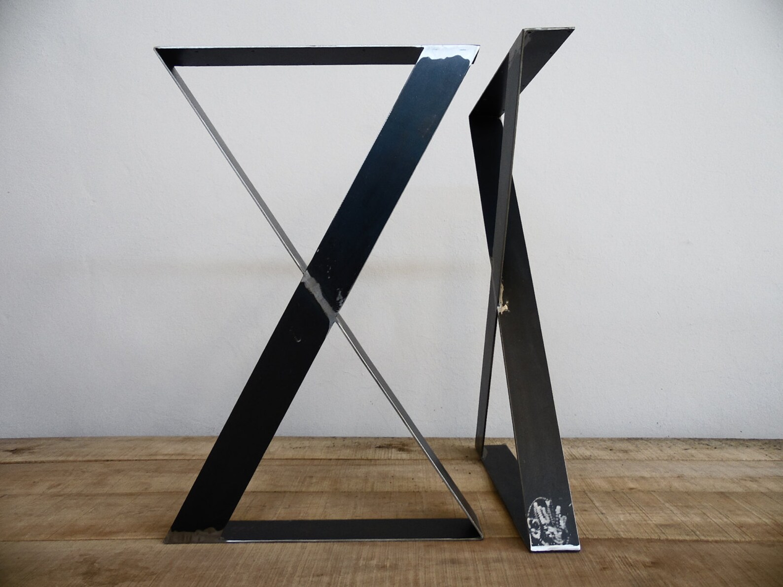 Metal Table Legs Counter Height Table Legs Iron Wide Flat Etsy