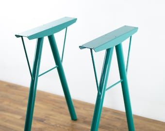 Minimalist Metal Table Legs, Dining, Kitchen & Desk Table Legs, 20" Width 26-32" Height, Set of 2, PiPe by Balasagun