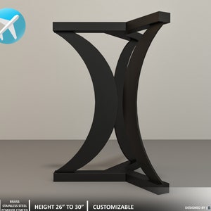 TURAN Round Table Base – 28” H | Modern Metal Pedestal for 42” Glass, Marble, or Wood Tops | Custom Design by Balasagun