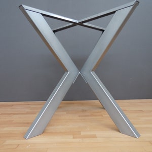 Metal Table Base Kitchen Table Base ''STURDY '' TUG Dining Table Legs For Round Heavy Table Tops Free Shipping Mettallic Gray