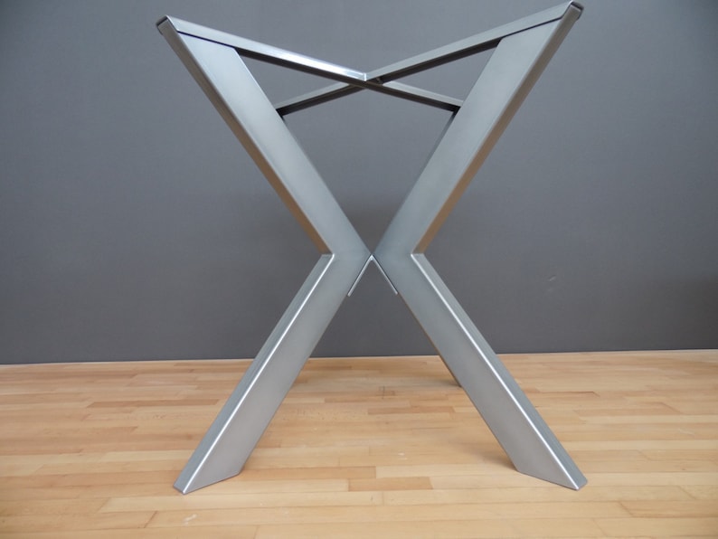 Metal Table Base Kitchen Table Base ''STURDY '' TUG Dining Table Legs For Round Heavy Table Tops Free Shipping Mettallic Gray