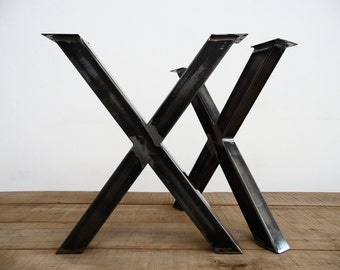 Metal Dining Table Legs | Desk Legs Metal | Steel Table Legs For Reclaimed Wood Table Tops-Design By Balasagun