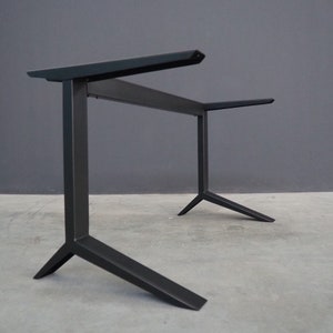 Modern Industrial Steel Table Base | Custom Size Desk Base | 28”H x 24&quot;W x 52”L CATAL Design by Balasagun | For Office and Home Office
