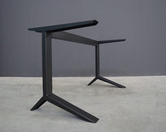 Modern Industrial Steel Table Base | Custom Size Desk Base | 28”H x 24&quot;W x 52”L CATAL Design by Balasagun | For Office and Home Office