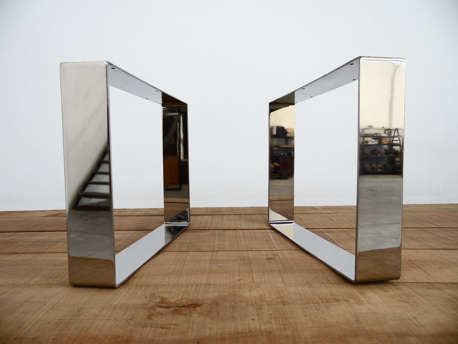 Sofa Legs 15 X 21 Wide Flat Stainless Steel Table Legs Height 8
