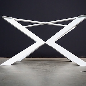 Metal Dining Table Base – Modern Sculptural Steel Table Legs for Glass or Wood Tops | 28&quot;x28&quot;x52&quot; | TUG by BALASAGUN