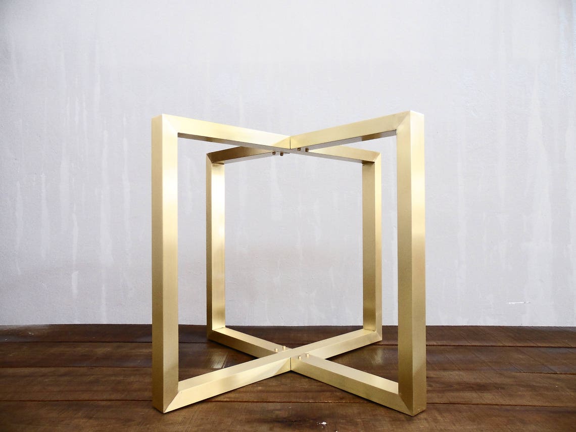 Gold Table Legs Round Brass Table Legs for Glass Marble Etsy