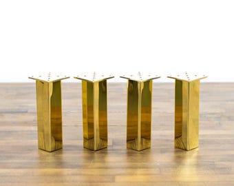 BRASS Sofa Legs  | Furniture Legs | COFFEE Table Legs, Height 16”-20” Set(4) | Vanity | Dressers | MINUS by Balasagun