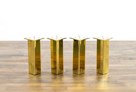 BRASS Sofa Legs  | Furniture Legs | COFFEE Table Legs, Height 16”-20” Set(4) | Vanity | Dressers | MINUS by Balasagun