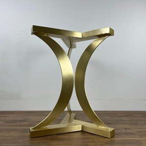 Brass Pedestal Modern Metal Round Table Base, 28" TURAN Table Pedestal – Height 26" to 30" | Made to Order | Design By Balasagun